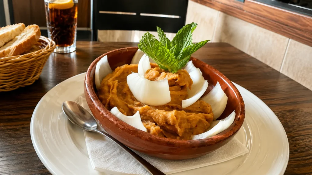 Escaldón de gofio servido en Restaurante El Conejero, Valle de Santa Inés, Fuerteventura