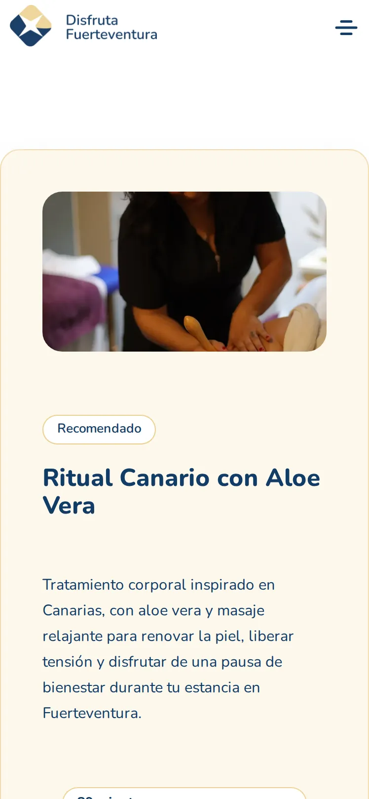Tratamiento recomendado de SpaZensation: Ritual Canario con Aloe Vera
