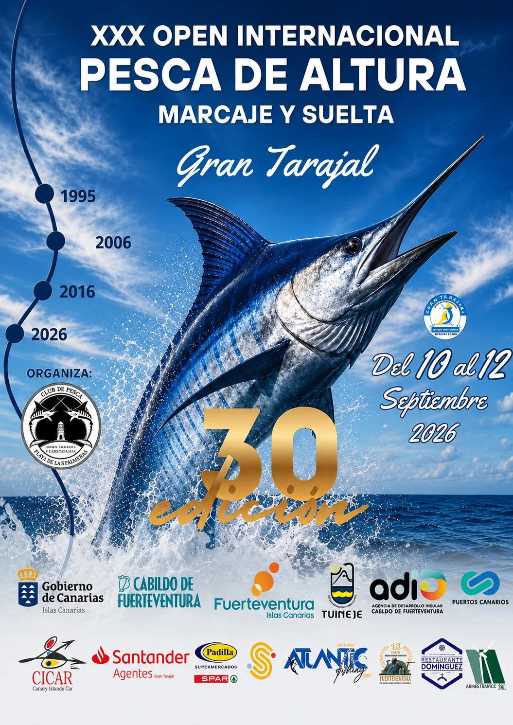 Cartel Oficial XXX Open Internacional de Pesca de Altura Gran Tarajal 2026