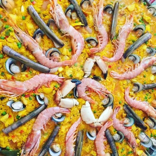 Paella de marisco del Restaurante La Cencerra en Puerto del Rosario